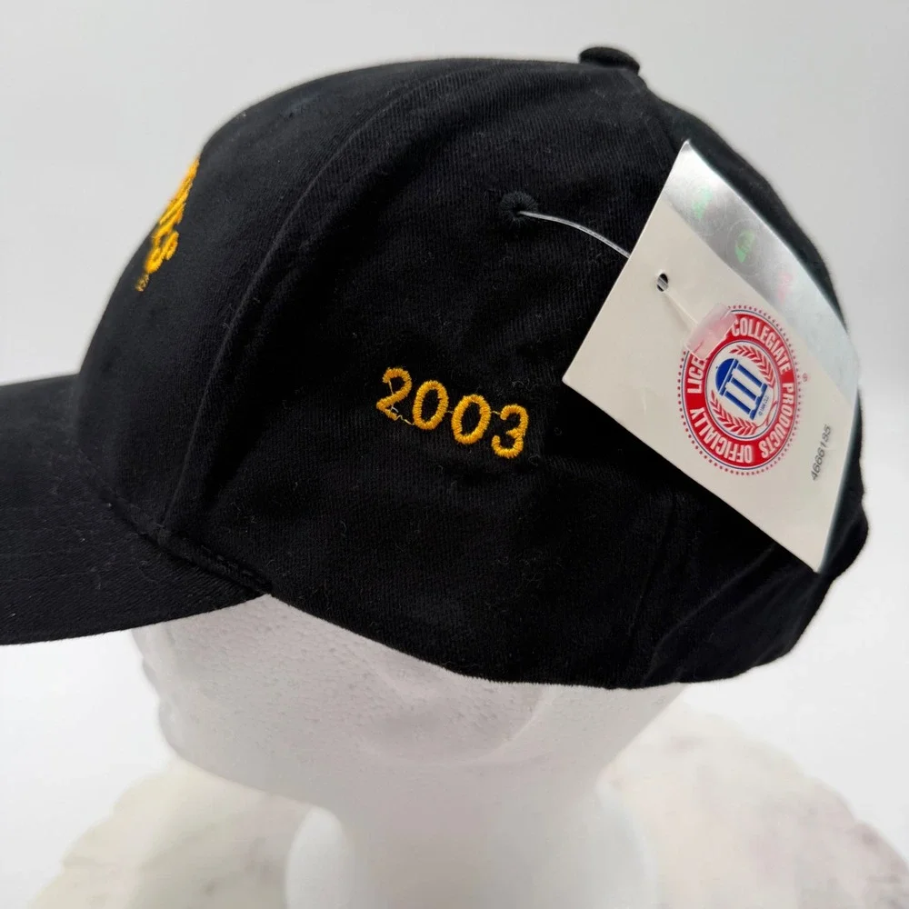 Iowa Hawkeyes FedEx Orange Bowl 2003 Hat Mens Black Cotton Adjustable Strapback